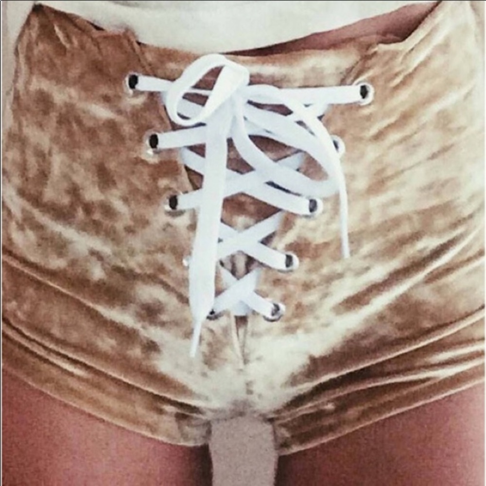 Backbite velvet / velour shorts brand new! Size S